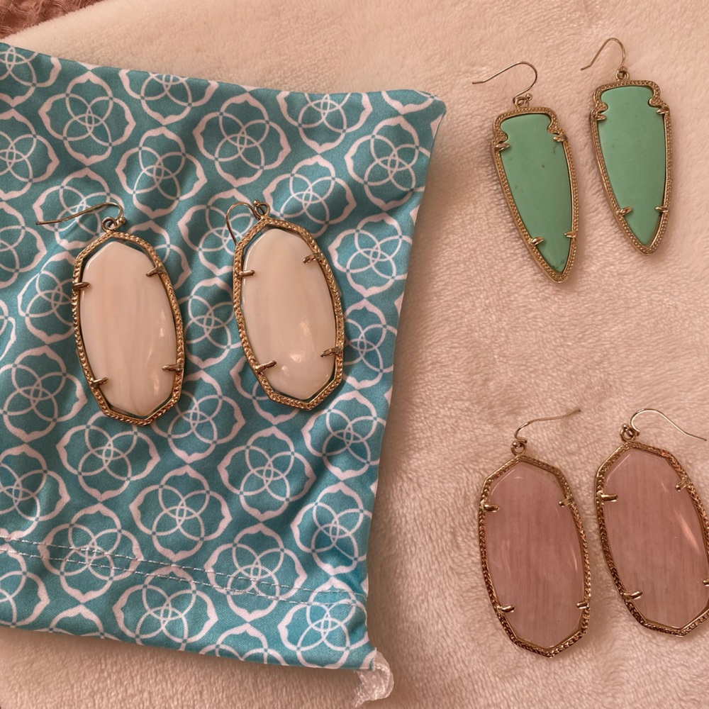 Kendra Scott Gold Earrings (3 pairs)